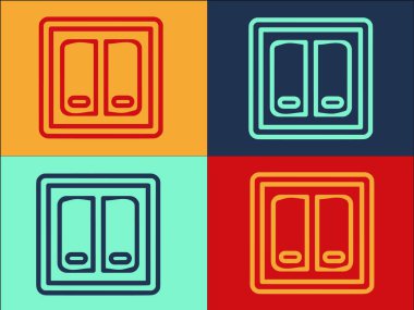 Güç Enerjisi Anahtarı Logo Şablonu, Güç, Enerji ve Geçiş Simgesi Basit Düz Simgesi