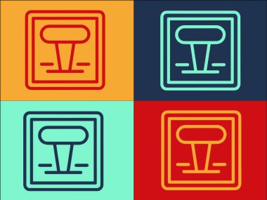 Power Lever Logo Şablonu, Basit Düz Güç Simgesi, Kaldıraç, Teknoloji