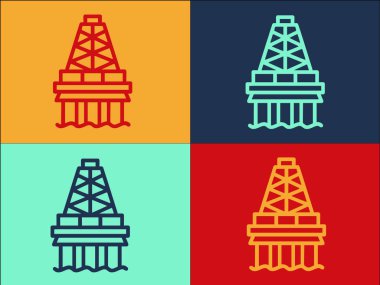 Güç Denizi Sondaj Şablonu, Basit Düz Güç Simgesi, Endüstri, Yakıt