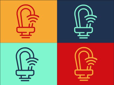 Power Smart Ampul Logo Şablonu, Basit Düz Güç Simgesi, Ampul, Ampul