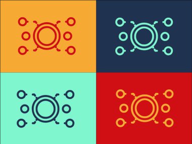 Hiyerarşi Projesi Logo Şablonu, Basit Düz İşletme Simgesi, Hiyerarşi, Vektör