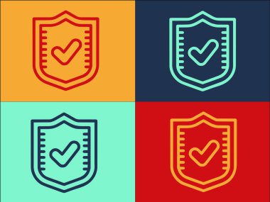 Korunan Kişisel Bilgi Logosu Şablonu, Basit Düz Koruma Simgesi, Bilgi, Veri