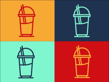 Protein Kokteyl Logo Şablonu, Proteinin Basit Düz Simgesi, Kokteyl, Beslenme