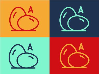 Protein Yumurta Logo Şablonu, Proteinin Basit Düz Simgesi, Yiyecek, Yumurta