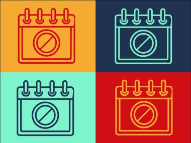 Protesto Takvimi Tarih Şablonu, Takvimin Basit Düz Simgesi, Tarih, Protesto