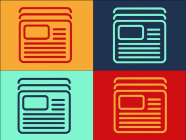 Yayınlama Gazetesi Logo Şablonu, Yayınlamanın Basit Düz Simgesi, Haber, Gazete