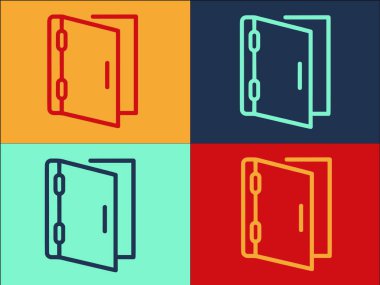 Umumi Tuvalet Kapısı Logo Şablonu, Banyo Basit Düz Simgesi, Tuvalet, Umumi Tuvalet