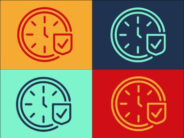 Dakiklik Logosu Şablonu, Basit Düz Zaman Simgesi, Süre Bitiş Tarihi, Saat