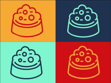 Yavru Gıda Logo Şablonu, Köpek, Evcil Hayvan, Yavru Köpek Basit Düz Simgesi