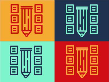 Kaliteli Eğitim Logosu Şablonu, Basit Düz Eğitim Simgesi, Kalite, İş