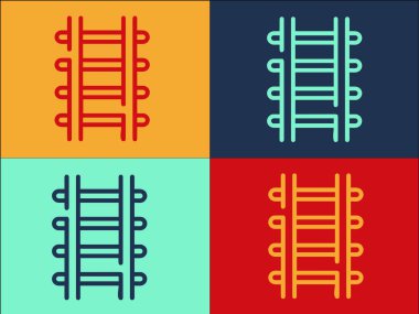 Demiryolu Logo Şablonu, Seyahat, Ulaşım, Ulaşım Basit Düz Simgesi