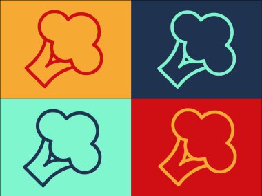 Çiğ Brokoli Logo Şablonu, Çiğ, Brokoli, Sebze Basit Düz Simgesi