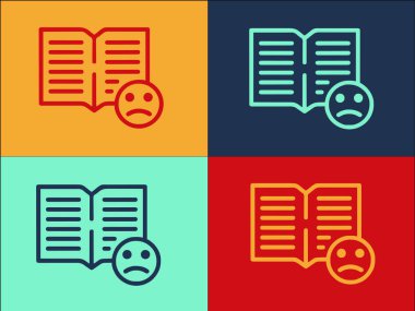 Sevilmeyen Logo Şablonu, Sevilmeyen Düz Simge, İfade, Kız Okuma