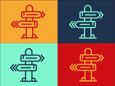 Gerçekleştirme Yön Şablonu, Yönlendirmenin Basit Düz Simgesi, Başarı, İş