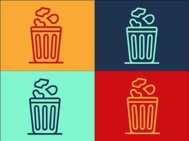 Geri Dönüşüm Kutusu Logo Şablonu, Basit Düz Atık Simgesi, Geri Dönüşüm, Çöp