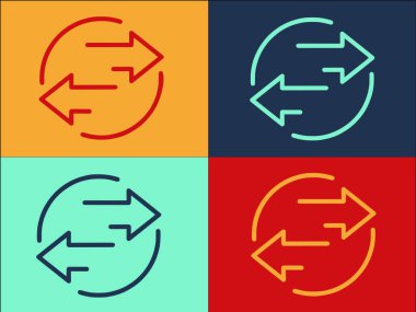 Yedekleme Logosunu Tazele, Basit Düz Yedekleme Simgesi, Tazele, Sembolü Tazele