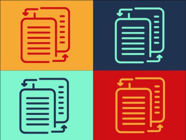 İş Raporunu Tazele Logo Şablonu, Basit Düz İş Simgesi, Rapor Tazele