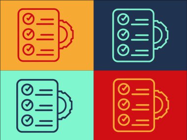 Düzenli Ürünler Denetim Logosu Şablonu, Basit Düz Kontrol Simgesi, Kalite, İş