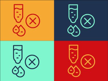 Düzenlenmiş ürünler düşürücü renkli simge seti 