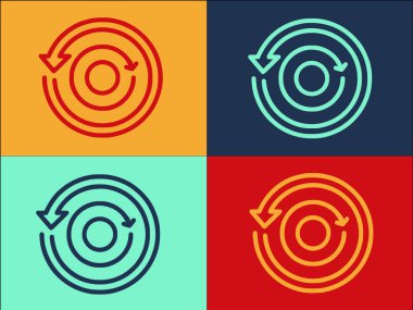 İlişki Çemberi Logo Şablonu, İlişkinin Basit Düz Simgesi, Çember, Takım Çalışması