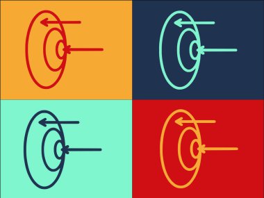 İlgili Hedef Seyirci Logosu Şablonu, Basit Düz Hedef Simgesi, Seyirci, Araştırma