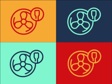 Klimayı Onar Logo Şablonu, Basit Düz Malzeme Simgesi, Tamir, Bakım