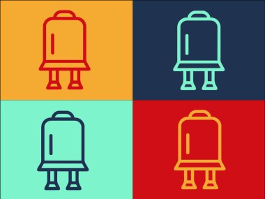 Kondansatör Logo Şablonu, Kondansatörün Basit Düz Simgesi, Teknoloji, Onarım