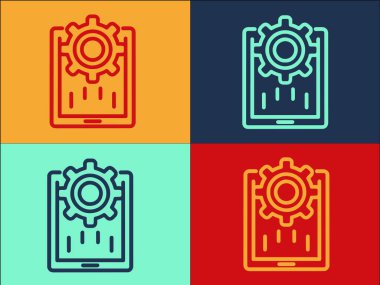 Tamir Destek Tableti Logo Şablonu, Basit Tamir, Destek, Hizmet Simgesi