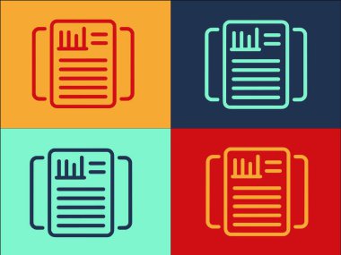 Rapor Hizmeti Logo Şablonu, Basit Düz İş Simgesi, Rapor, Finans