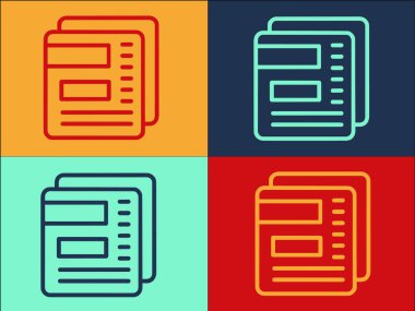 İade Kağıtları Logo Şablonu, Kağıt, Medya, Gazete Basit Düz Simgesi