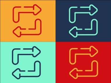 Logo Şablonunu Yeniden Oluştur, Simgenin Basit Düz Simgesi, Simge, Vektör