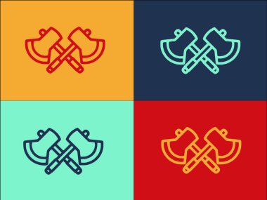 Kurtarma Eksen Şablonu, İtfaiyecinin Basit Düz Simgesi, Acil Durum, Güvenlik