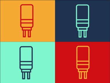 Direnç Logosu Şablonu, Basit Düz Ekipman Simgesi, Teknoloji, Elektrik