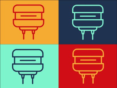 Direnç Aracı Logo Şablonu, Basit Düz Araç Simgesi, Ekipman, İzole