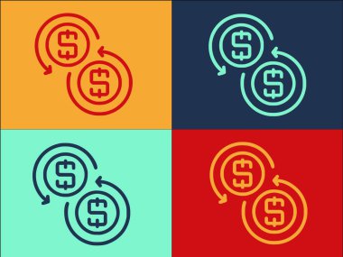 Sonuç Para Logo Şablonu, Basit Düz Para Simgesi, Sonuç, İş