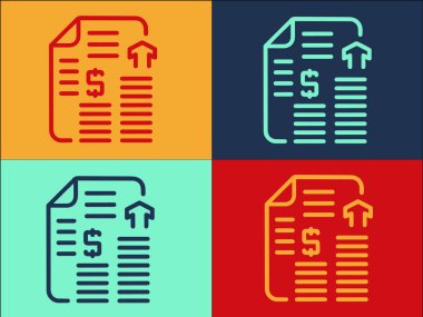 Sonuç Para Belgesi Logo Şablonu, Basit Düz Para Simgesi, Sonuç, Hesaplama