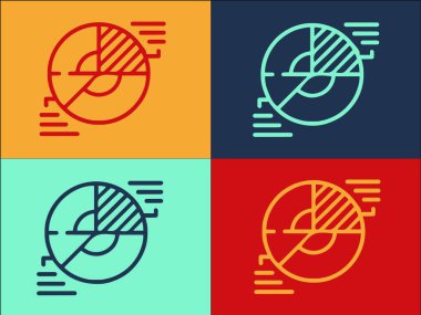 Sonuç Para Pastası Logo Şablonu, Basit Düz Pazar Simgesi, Çizelge, Sonuçlar