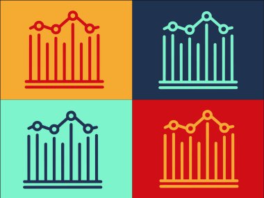 Sonuçlar Çizelgesi Logo Şablonu, Çizelgenin Basit Düz Simgesi, İş, Grafik