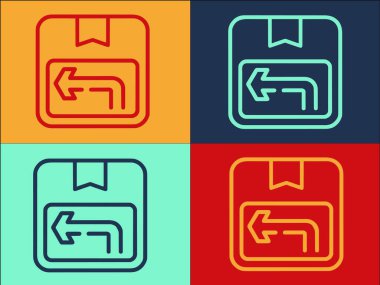 İade Seçeneği Logo Şablonu, Basit Düz Para, Finans Simgesi, İade