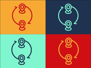 İade Konumu Logo Şablonu, Simgenin Basit Düz Simgesi, Konum, Teslimat