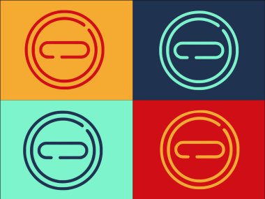 Yol Durağı Logo Şablonu, Basit Düz Durma Simgesi, Yol, İmzalama