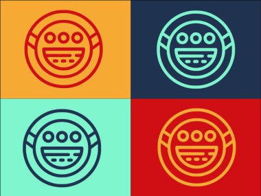 Robot Buhar Temizleyici Logo Şablonu, Boşluğun Basit Düz Simgesi, Aygıt, Buhar