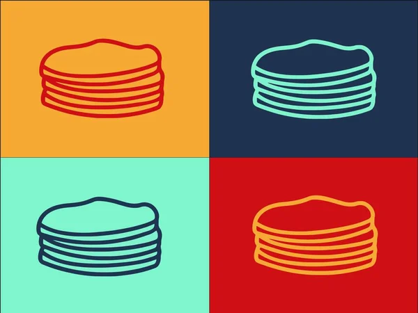 Szablon Logo Chleba Kieszonkowego Prosta Płaska Ikona Żywności Pita Posiłek — Wektor stockowy