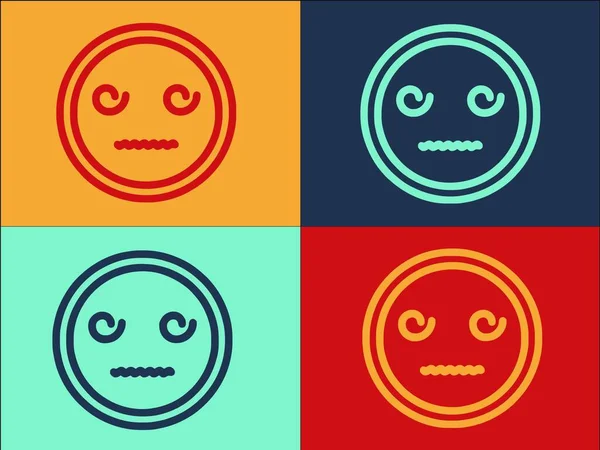 Poker Face Logo Vorlage Einfache Flache Ikone Des Poker Gesicht — Stockvektor