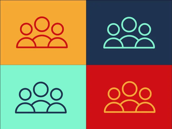 Professional Crew Logo Template Egyszerű Lapos Ikon Professzionális Személyzet Digitális — Stock Vector