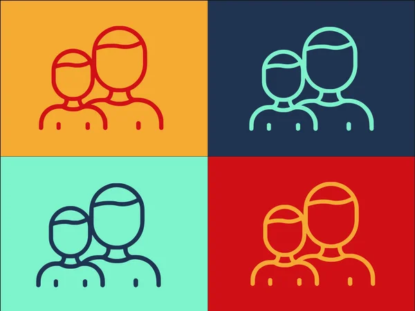 Public Target Audience Logo Sablon Egyszerű Lapos Ikon Nyilvános Cél — Stock Vector