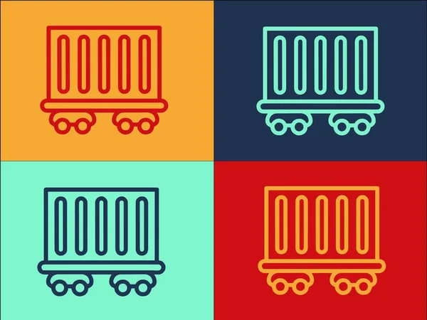 Demiryolu Logo Şablonu Basit Düz Demiryolu Simgesi Ulaşım Tren — Stok Vektör