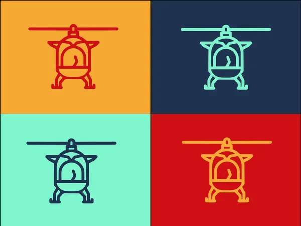 Логотип Спасательного Вертолета Простая Плоская Икона Спасения Вертолет Чрезвычайная Ситуация — стоковый вектор