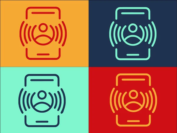 Klingelnde Telefon Logo Vorlage Einfache Flache Ikone Des Telefons Anruf — Stockvektor