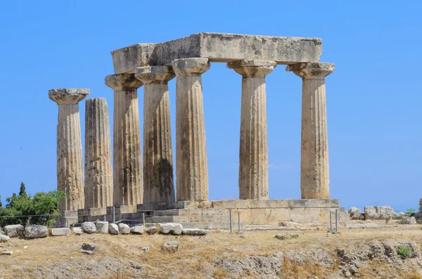 Doric temple of Apollo in Corinth — Stock Photo, Image